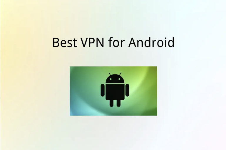 "Android phone with VPN security shield overlay, representing the top Android VPN apps for 2025."